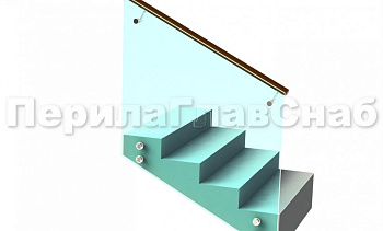 Ограждение с деревянным поручнем на выносе на точечном креплении на лестнице в Челябинске. Готовые проекты ПерилаГлавСнаб Ограждение с деревянным поручнем на выносе на точечном креплении на лестнице в Челябинске. Готовые проекты ПерилаГлавСнаб