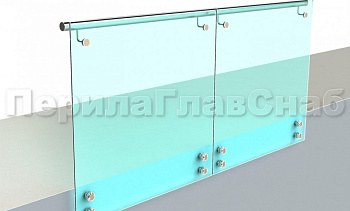 Ограждение с поручнем на выносе на точечном креплении в Челябинске. Готовые проекты ПерилаГлавСнаб Ограждение с поручнем на выносе на точечном креплении в Челябинске. Готовые проекты ПерилаГлавСнаб