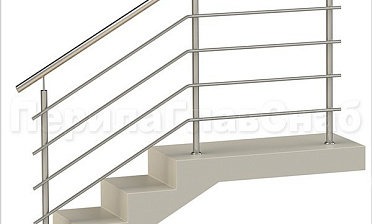 Четыре ригеля на сварке, круглый поручень и круглые стойки для крыльца купить в Челябинске