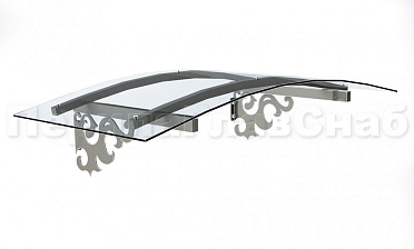 Навес из поликарбоната с узором из листа купить в Челябинске