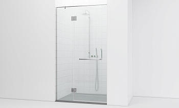 Комплект фурнитуры для душевой перегородки в проеме на профиле с глухим стеклом и дверью t561-1 в Челябинске. Готовые проекты ПерилаГлавСнаб