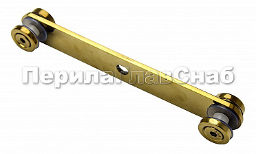 Стеклодержатель пластинчатый 3хМ8, по центрам 170х5 мм, полированный, шайбы 5 мм литые, под стекло 6-12 мм, (AISI 304), под золото Фk023-88 купить в Челябинске