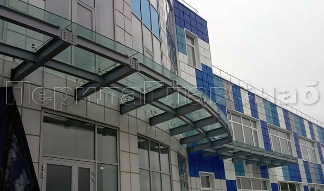 НПО “Наука” фасадный козырек в Челябинске. Готовые проекты ПерилаГлавСнаб