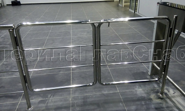 Нержавеющие двустворчатые калитки с горизонтальным заполнением купить в Челябинске