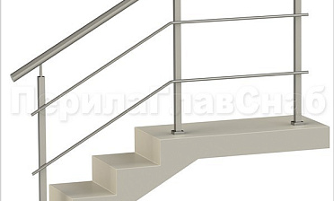 Два ригеля на сварке, круглый поручень и квадратные стойки купить в Челябинске