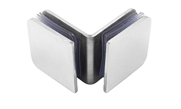 Коннектор для душевой кабины стекло-стекло 90° 45х45 мм латунь-хром, полированный t725 PC купить в Челябинске