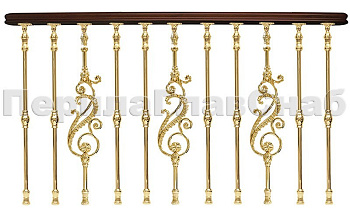 Латунные ограждения серии - Нептун L04 в Челябинске. Готовые проекты ПерилаГлавСнаб Латунные ограждения серии - Нептун L04 в Челябинске. Готовые проекты ПерилаГлавСнаб