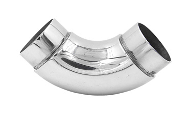 Отвод поручня под Ø42.4х1.5 мм, 90°, литой, полированный 600 Grit, с двумя установочными кольцами  (aisi 316) k383-5 купить в Челябинске