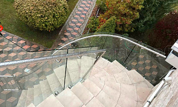 Стеклянные ограждения для улицы в Челябинске. Готовые проекты ПерилаГлавСнаб Стеклянные ограждения для улицы в Челябинске. Готовые проекты ПерилаГлавСнаб