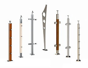 Стойки ограждений из нержавеющей стали, балясины купить в Челябинске