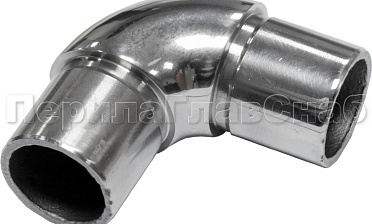 Отвод трубы Ø25.4 мм с установочными кольцами, полированный (AISI 304) k325 купить в Челябинске