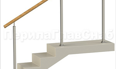 Нержавеющие ограждения без ригелей с пластиковым поручнем и квадратными стойками купить в Челябинске