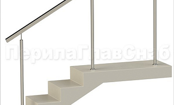 Нержавеющие ограждения без ригелей с квадратным поручнем в Челябинске. Готовые проекты ПерилаГлавСнаб