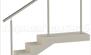 Нержавеющие ограждения без ригелей с квадратным поручнем купить в Челябинске