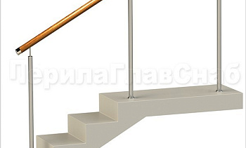 Нержавеющие ограждения без ригелей с деревянным поручнем в Челябинске. Готовые проекты ПерилаГлавСнаб Нержавеющие ограждения без ригелей с деревянным поручнем в Челябинске. Готовые проекты ПерилаГлавСнаб