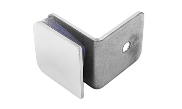 Коннектор для душевой кабины стена-стекло 90° 45х45 мм латунь-хром, полированный t722 PC купить в Челябинске