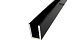 П-образный профиль 19x13, L=2200, под стекло 8 мм, алюминий анодированный в черный глянцевый t756 AND BL
