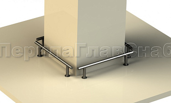 Защитный отбойник для автомобилей из черного металла в Челябинске. Готовые проекты ПерилаГлавСнаб