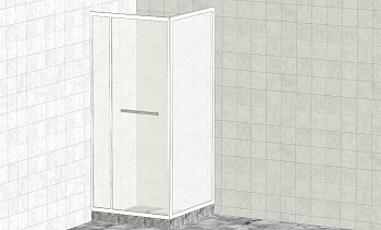 Комплект душевой с внутренней подвижной дверью, толщина стекла 8мм, 900х900х2000, aisi 304, полированная t470 PSS в Челябинске. Готовые проекты ПерилаГлавСнаб