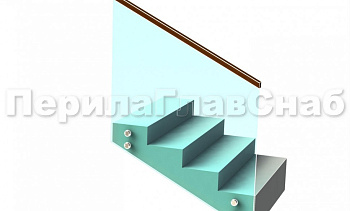 Ограждение с квадратным деревянным поручнем на точечном креплении на лестнице в Челябинске. Готовые проекты ПерилаГлавСнаб Ограждение с квадратным деревянным поручнем на точечном креплении на лестнице в Челябинске. Готовые проекты ПерилаГлавСнаб