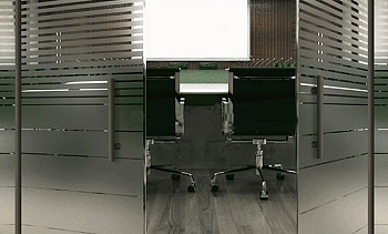 Перегородки из стекла с пленкой для офиса премиум в Челябинске. Готовые проекты ПерилаГлавСнаб