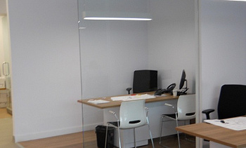 Стеклянные перегородки - вариант 8 в Челябинске. Готовые проекты ПерилаГлавСнаб