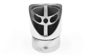 Наконечник седловина косая 30° на стойку Ø50.8 мм, под поручень Ø50.8 мм, литая, полированная, AISI 304, k560 купить в Челябинске