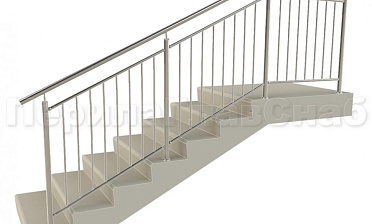 Нержавеющие ограждения для детских образовательных учреждений  с вертикальным заполнением “Частокол” - вариант №2 купить в Челябинске