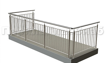 Балконные ограждения с вертикальным заполнением в Челябинске. Готовые проекты ПерилаГлавСнаб Балконные ограждения с вертикальным заполнением в Челябинске. Готовые проекты ПерилаГлавСнаб