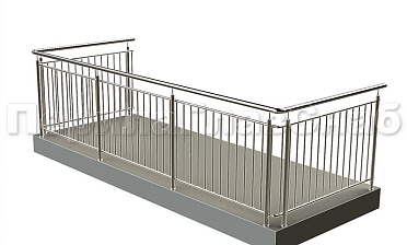 Балконные ограждения с вертикальным заполнением купить в Челябинске