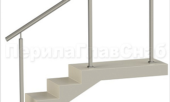 Нержавеющие ограждения без ригелей с квадратными стойками в Челябинске. Готовые проекты ПерилаГлавСнаб