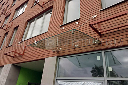 Стеклянные козырьки на вантах в Челябинске. Готовые проекты ПерилаГлавСнаб - фото 4