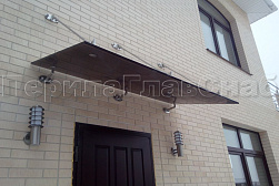 Стеклянные козырьки на вантах в Челябинске. Готовые проекты ПерилаГлавСнаб - фото 27