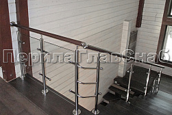 Перила и ограждения из нержавейки и дерева в Челябинске. Готовые проекты ПерилаГлавСнаб - фото 21