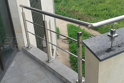 Перила и ограждения из нержавеющей стали с двумя ригелями в Челябинске. Готовые проекты ПерилаГлавСнаб - фото 6