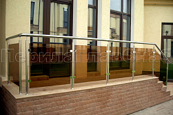 Ограждения из нержавейки со стеклом в Челябинске. Готовые проекты ПерилаГлавСнаб - фото 9