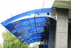 Козырьки и навесы на металлокаркасе в Челябинске. Готовые проекты ПерилаГлавСнаб - фото 30