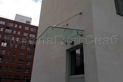 Стеклянные козырьки на вантах в Челябинске. Готовые проекты ПерилаГлавСнаб - фото 3