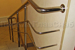 Перила и ограждения из нержавеющей стали с двумя ригелями в Челябинске. Готовые проекты ПерилаГлавСнаб - фото 12