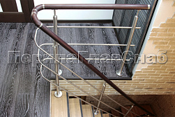 Ограждения из нержавеющей стали с тремя ригелями в Челябинске. Готовые проекты ПерилаГлавСнаб - фото 1