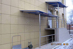 Козырьки и навесы на металлокаркасе в Челябинске. Готовые проекты ПерилаГлавСнаб - фото 19