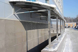 Козырьки и навесы на металлокаркасе в Челябинске. Готовые проекты ПерилаГлавСнаб - фото 21