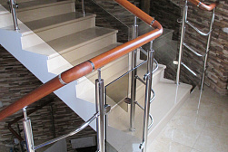 Перила и ограждения из нержавейки и дерева в Челябинске. Готовые проекты ПерилаГлавСнаб - фото 28