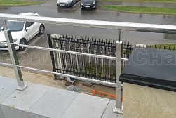 Перила и ограждения из нержавеющей стали с двумя ригелями в Челябинске. Готовые проекты ПерилаГлавСнаб - фото 7