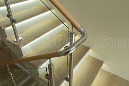 Перила и ограждения из нержавейки и дерева в Челябинске. Готовые проекты ПерилаГлавСнаб - фото 14