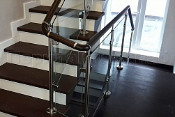 Перила и ограждения из нержавейки и дерева в Челябинске. Готовые проекты ПерилаГлавСнаб - фото 18
