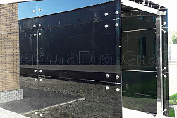 Козырьки и навесы на металлокаркасе в Челябинске. Готовые проекты ПерилаГлавСнаб - фото 11