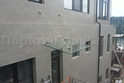 Стеклянные козырьки на вантах в Челябинске. Готовые проекты ПерилаГлавСнаб - фото 18