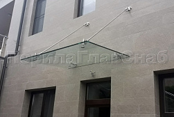 Стеклянные козырьки на вантах в Челябинске. Готовые проекты ПерилаГлавСнаб - фото 20