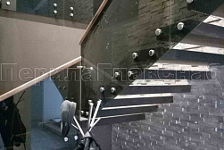 Стеклянные перила для лестниц в Челябинске. Готовые проекты ПерилаГлавСнаб - фото 15 Стеклянные перила для лестниц в Челябинске. Готовые проекты ПерилаГлавСнаб - фото 15